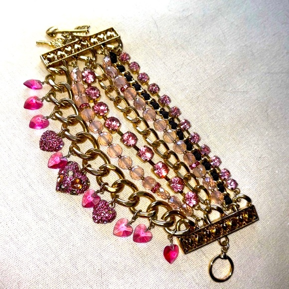 Betsey Johnson Jewelry - Betsey Johnson multi strand Pink Bracelet